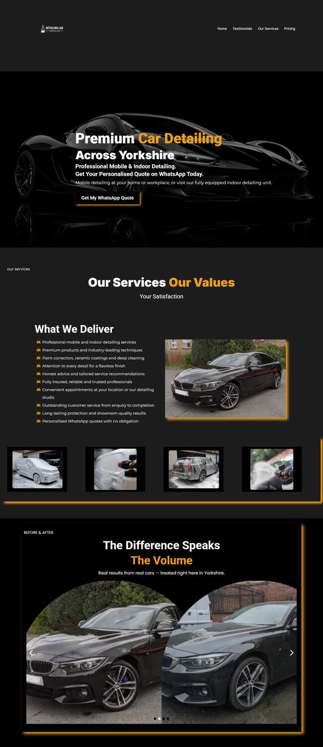 GOHIHGLEVEL LANDING PAGE CONVERSION OPTIMIZATION FOR A PREMIUM CAR DETAILING BUSINESS